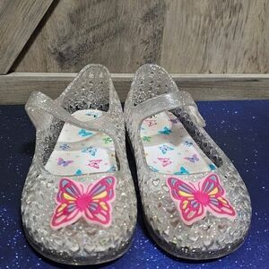 Wonder Nation Sparkling Clear Butterfly Shoes